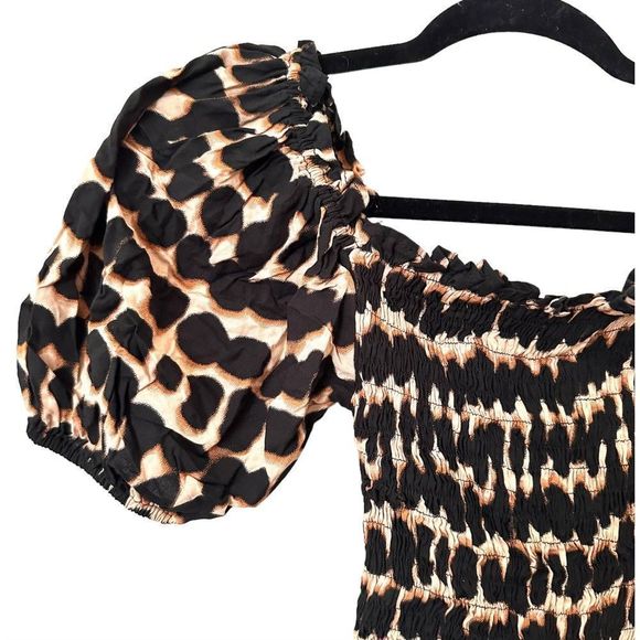 BEACHGOLD Joan Puff Sleeve‎ Crop Top NWT Sz S - Picture 2 of 4